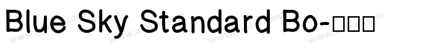 Blue Sky Standard Bo字体转换